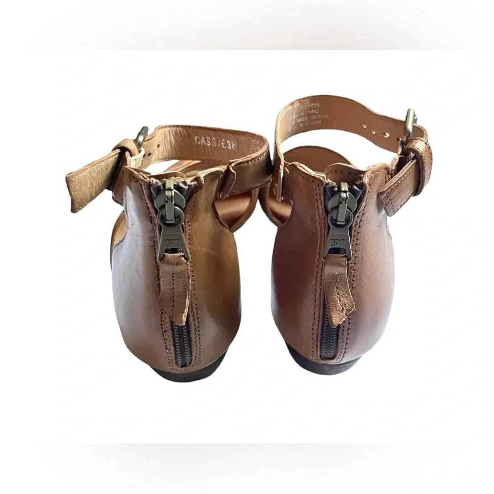 Miz Mooz Cassie Classic Tan Soft Leather Strappy Heeled Sandals Size 38/7.5